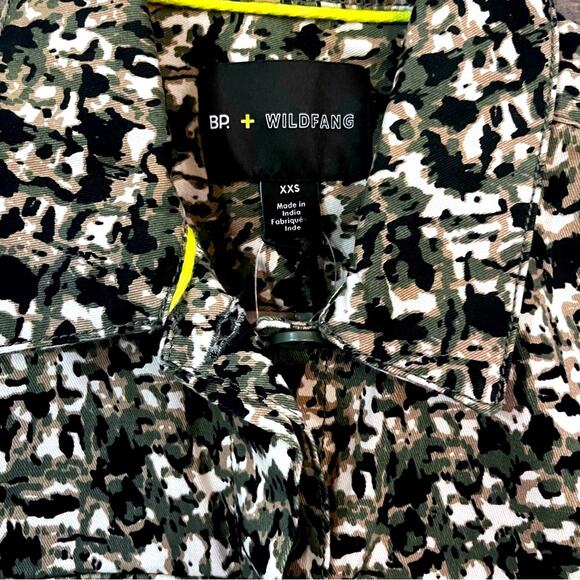 Wild Fang x BP Olive Beige Reptile Utility Oversized Coverall Jumpsuit NWT XXS - Picture 8 of 10